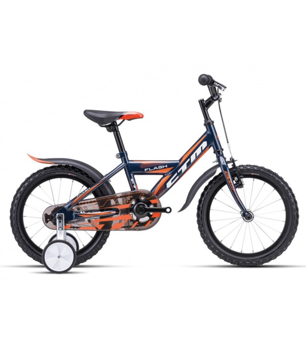 CTM Flash 16'' Kids Bike, Blue/Orange