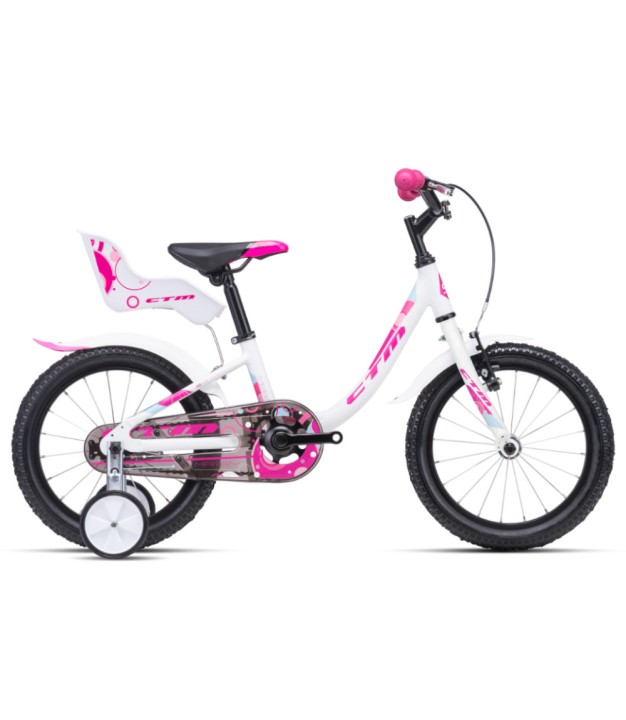 CTM Flash 16'' Kids Bike, White/Violet