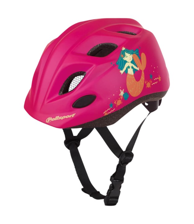 Polisport Premium Bicycle Helmet w/LED, 48-52 cm, Pink