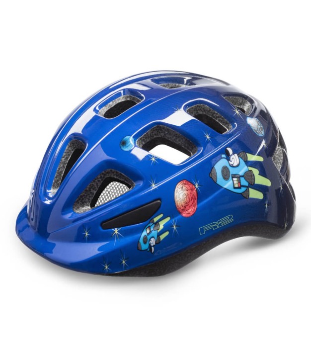 R2 Bunny Kids Helmet, Glossy Blue