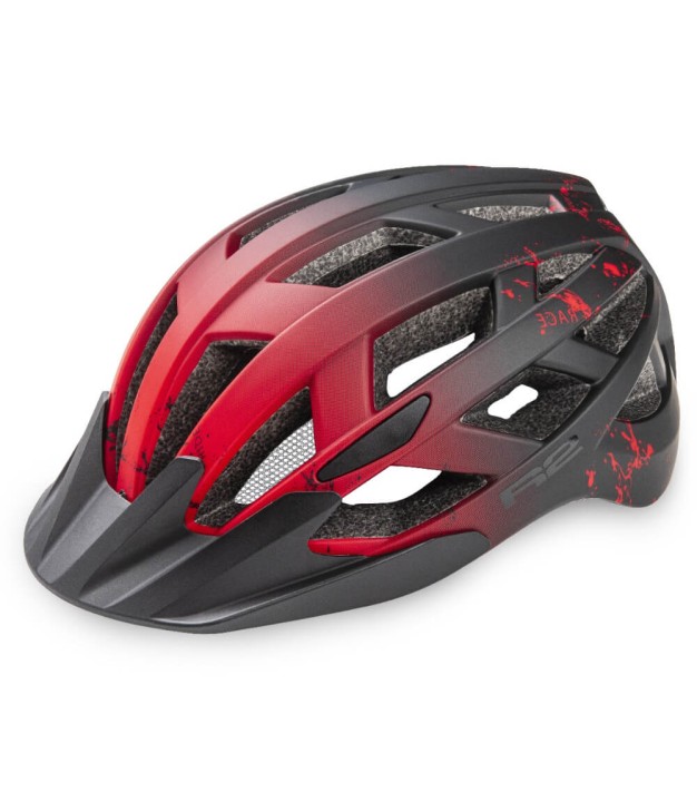 R2 Lumen Kids Bike Helmet, Matt Red, Black