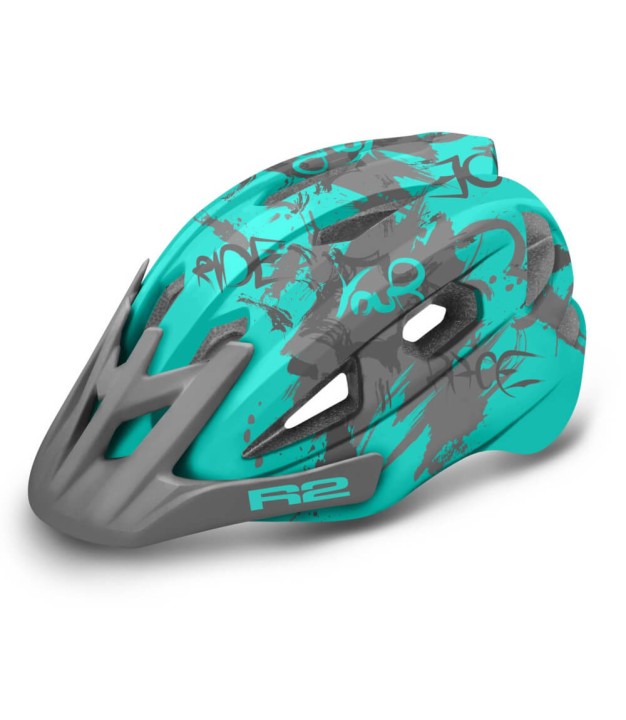 R2 Wheelie Kids Bike Helmet, Mint/Grey