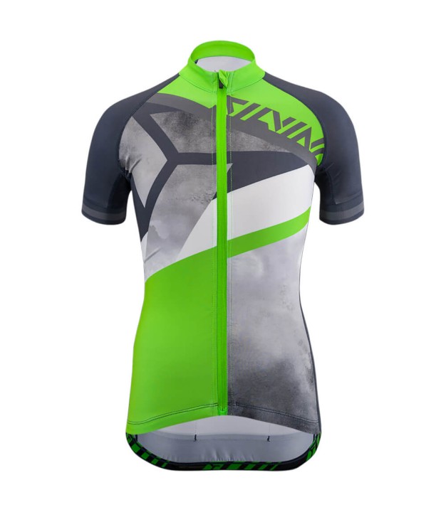 Silvini Tanaro Kids Jersey, Black/Green