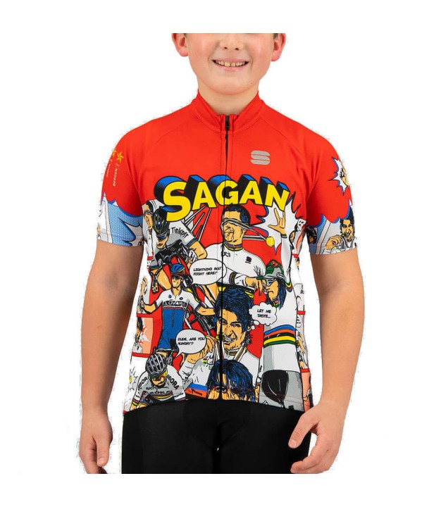 Sportful Super Peter Kids Jersey, Red