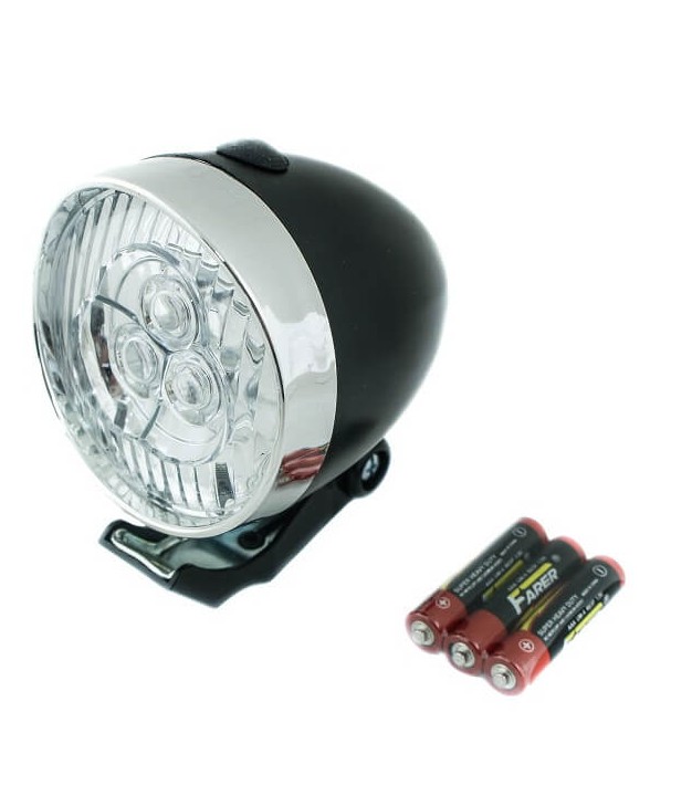 Majdller front bike Led light JY-592 AM Black with batteries