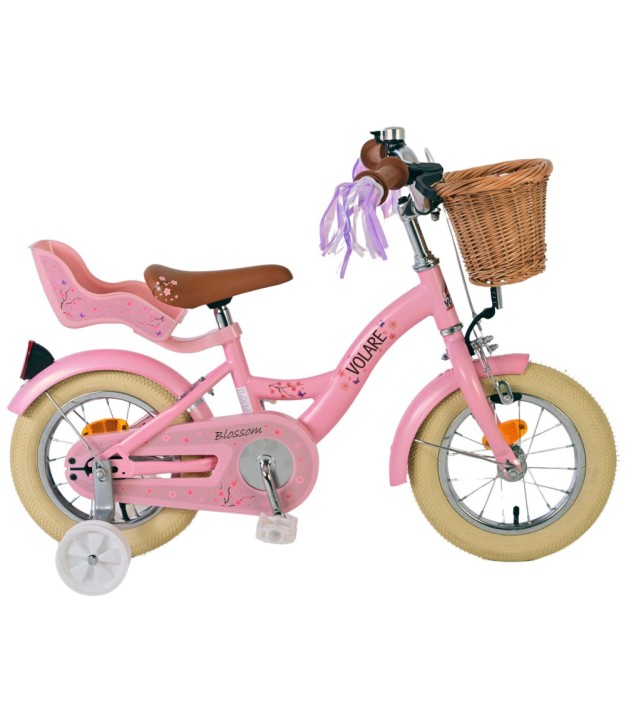 Volare Blossom Kids Bike, Girls, 12", Pink