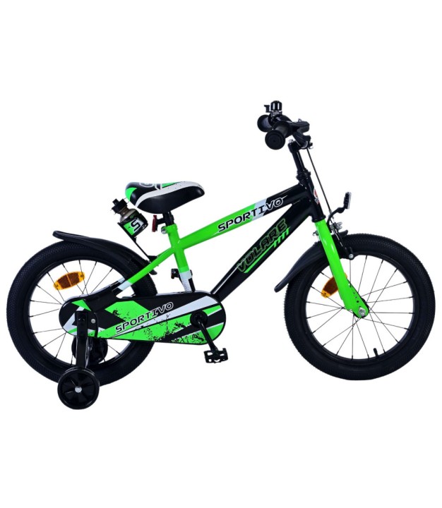 Volare Sportivo Kids Bike, Boys, 16", Green/Black